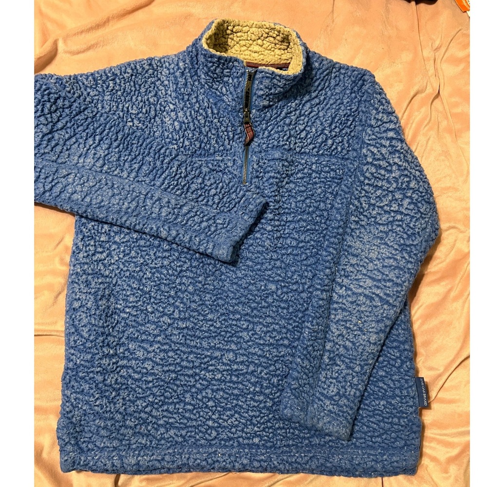Live Oak Brand Pullover Womens Medium Blue Sherpa Fleece Quarter Zip